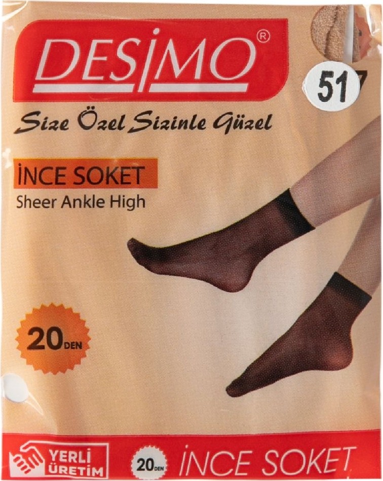 Desimo Kadın Açık Ten Rengi 20 Den Ince Soket Çorap 6 Çift görsel 2