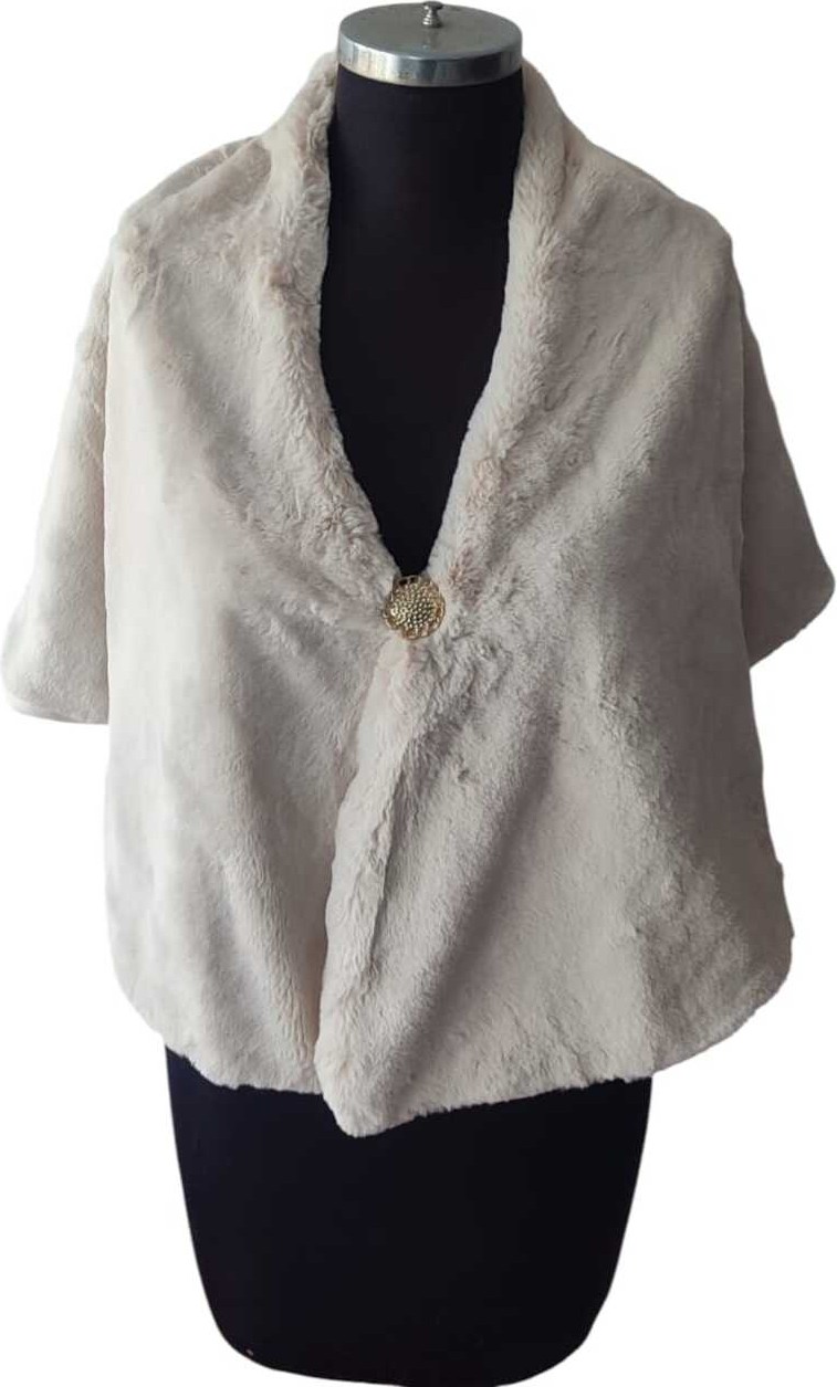 Moda Nur Bolero Pelerin, Kürk Bolero, Taş Renk Bolero ,gelin Pelerin. 1.40*50 görsel 6