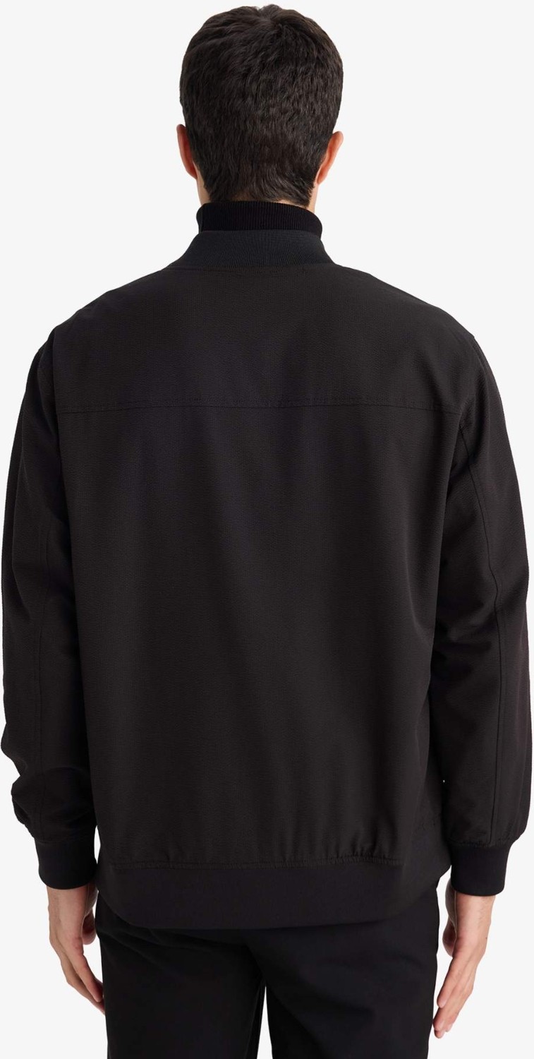 DeFacto Slim Fit Astarlı Fermuarlı Krinkıl Mont F9679AX26SP görsel 6