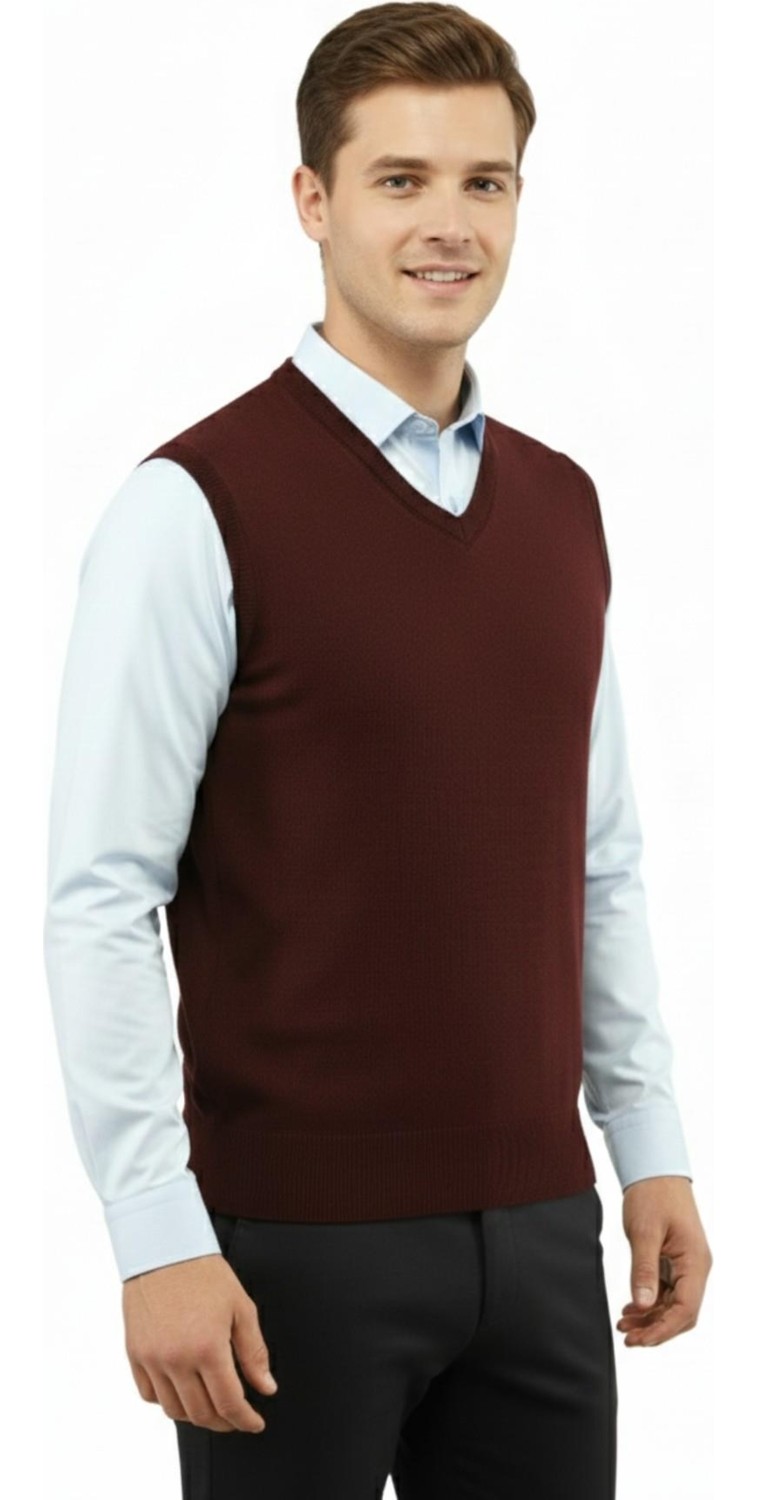 Çizgi Triko Erkek V Yaka Süveter Çelik Örgü Regular Kalıp 5200H BGL-ST04962 görsel 8