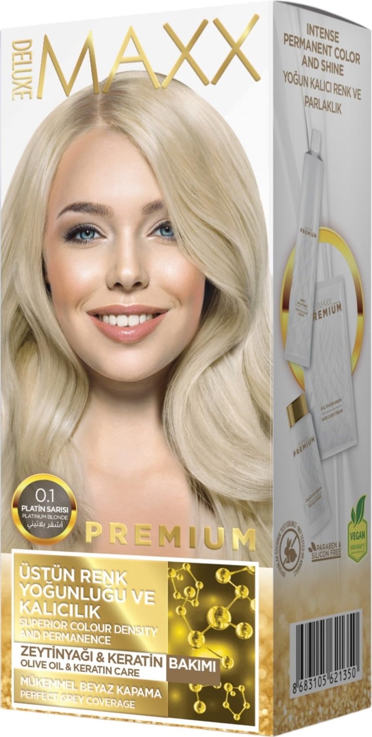 Esranın Dünyası Maxx Deluxe Premıum Yarı Kit Set Saç Boyası 0.1 Platin Sarısı