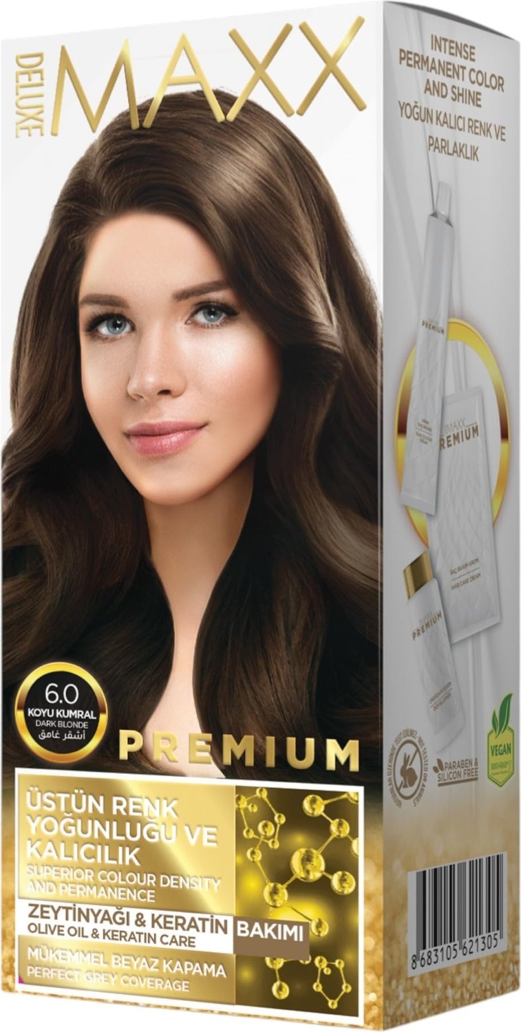 Esranın Dünyası Maxx Deluxe Premıum Yarı Kit Set Saç Boyası 6.0 Koyu Kumral