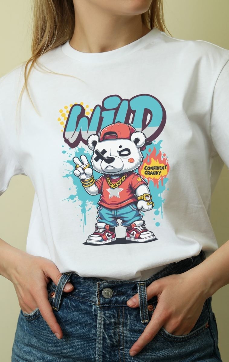 Fantastik Store Unisex Oversize 24/1 Penye Dtf Baskılı Tişört - DTF107