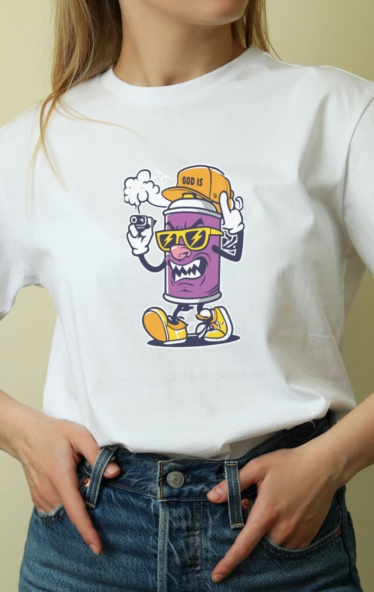 Fantastik Store Unisex Oversize 24/1 Penye Dtf Baskılı Tişört - DTF137
