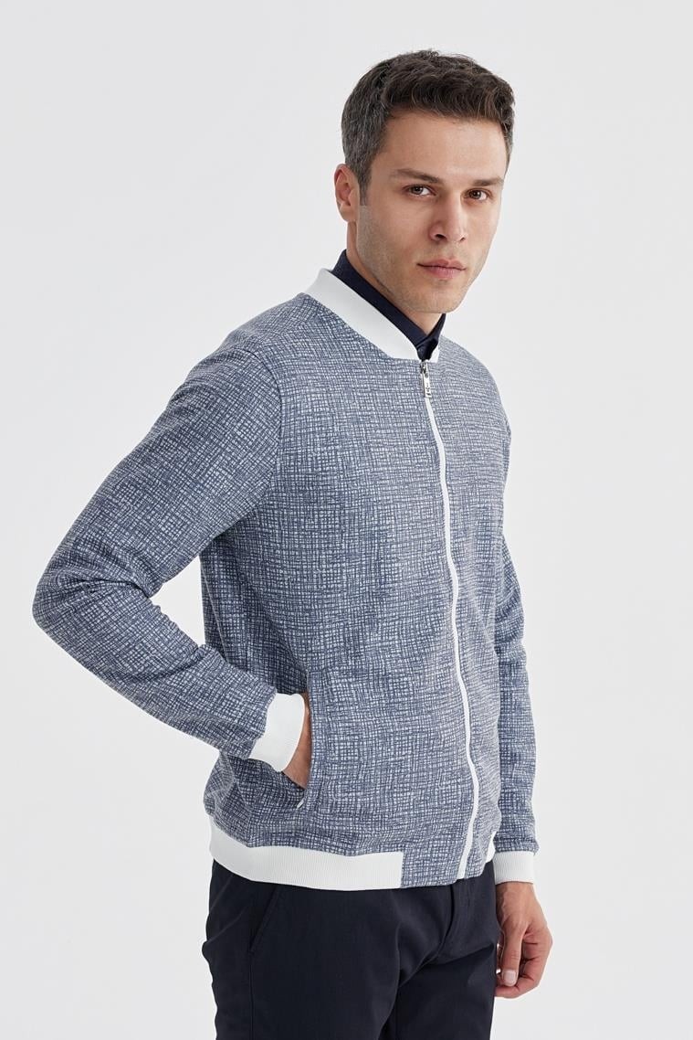 Jakamen Siyah Slim Fit Pamuklu Kolej Mevsimlik Mont