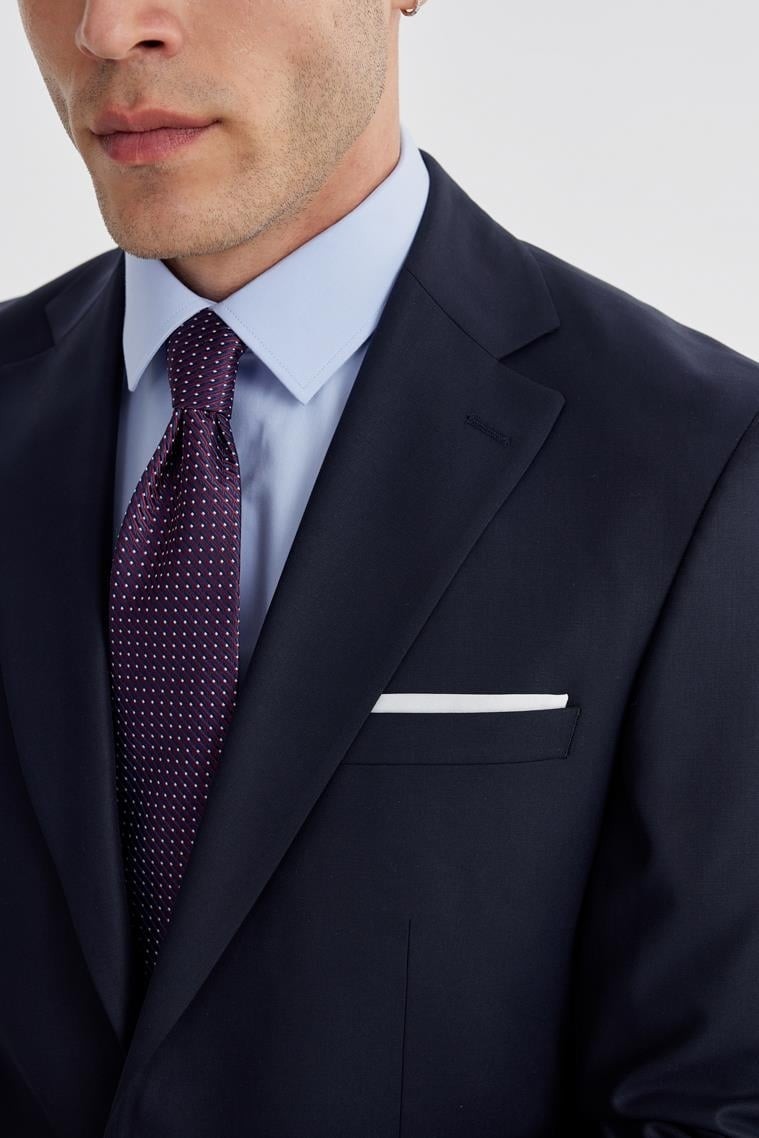 Jakamen Siyah Slim Fit Mono Yaka Çift Yırtmaç Düz Takım Elbise görsel 4