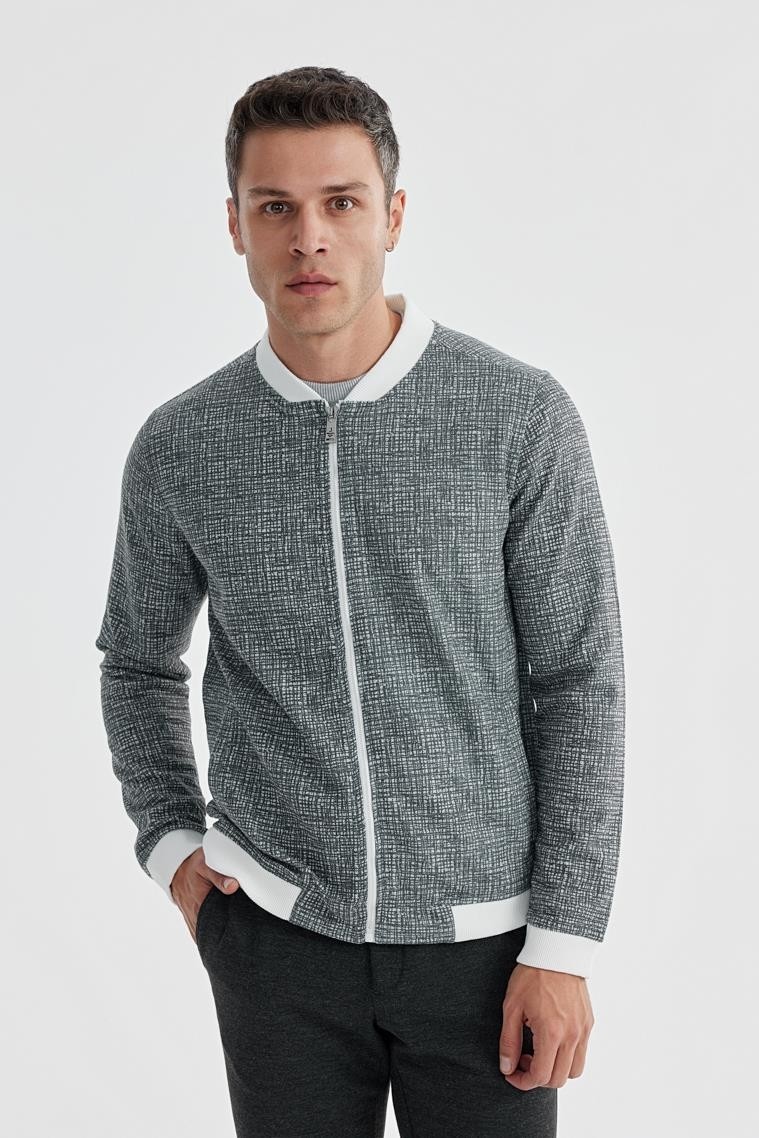 Jakamen Siyah Slim Fit Pamuklu Kolej Mevsimlik Mont görsel 6