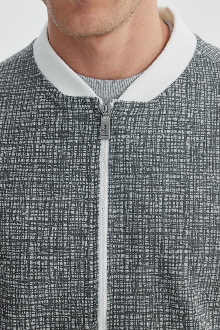 Jakamen Siyah Slim Fit Pamuklu Kolej Mevsimlik Mont görsel 7