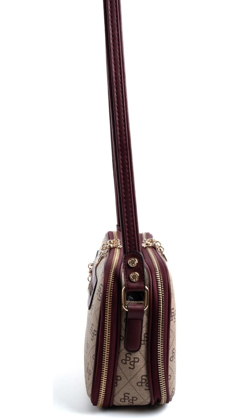 Silver & Polo Silver Polo Bej - Kum Monogram Kadın Çapraz Çanta SP899 görsel 3