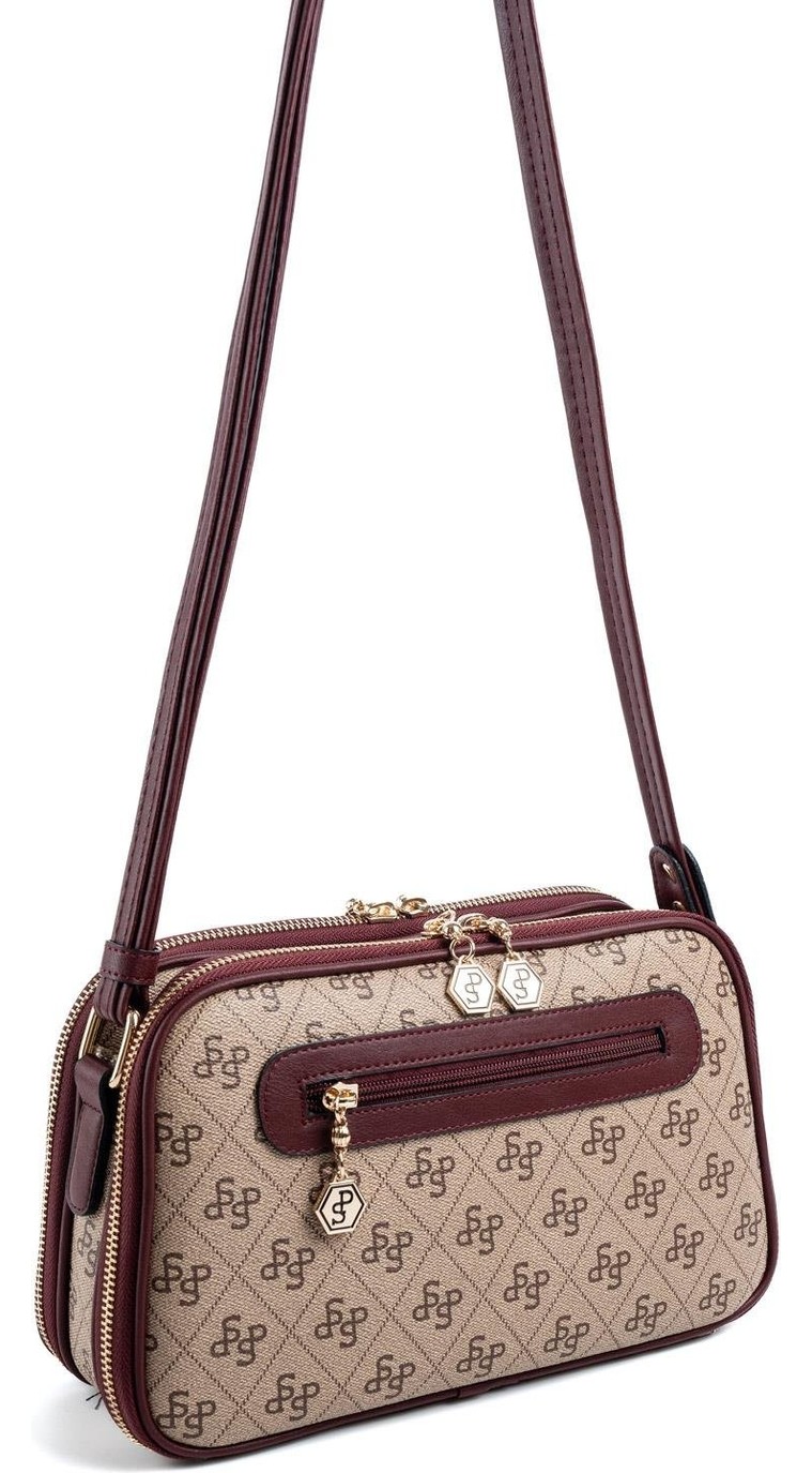 Silver & Polo Silver Polo Bej - Kum Monogram Kadın Çapraz Çanta SP899 görsel 4