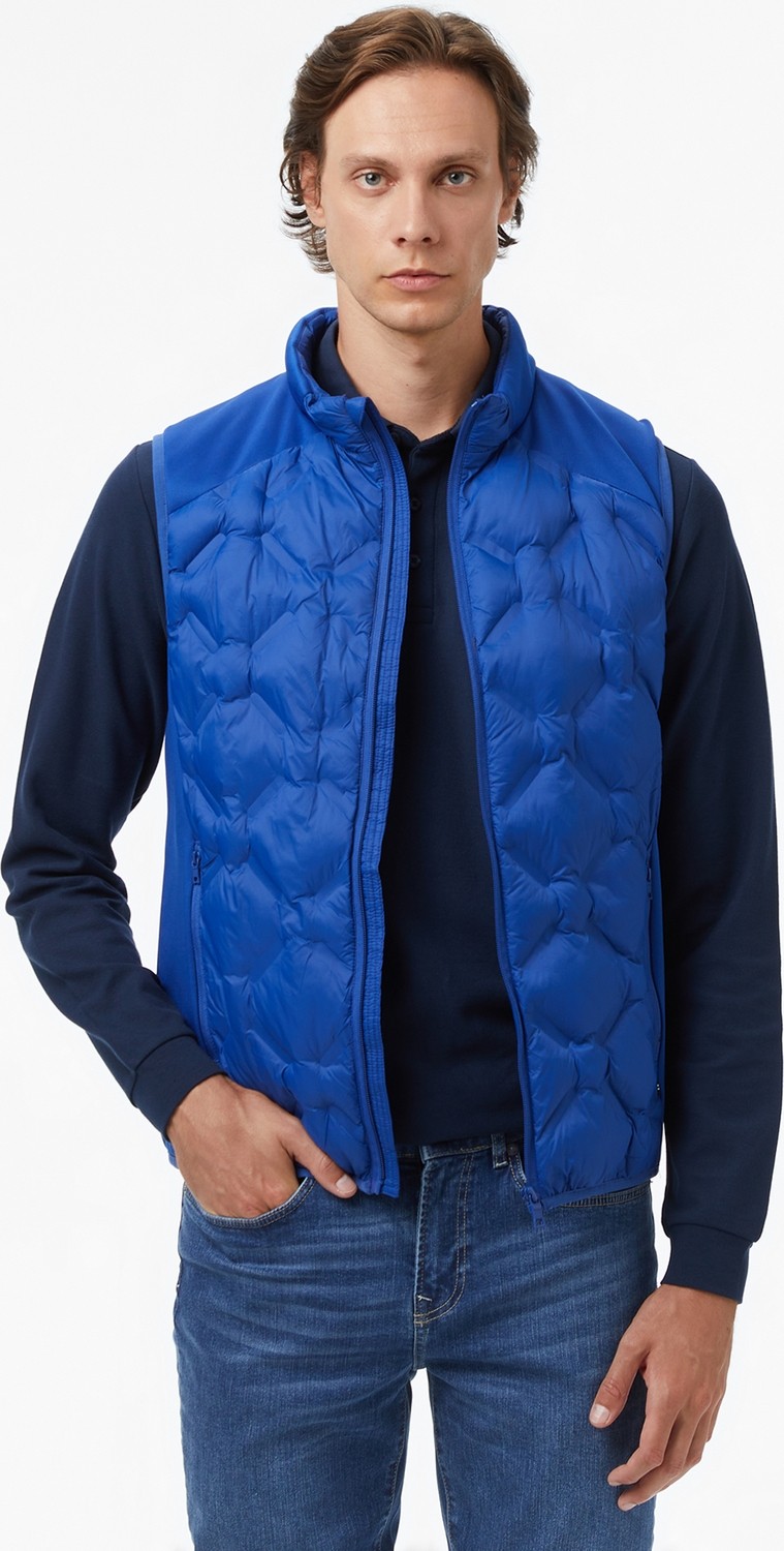 Nautica Erkek Mavi Regular Fit Yelek Standart Kol ve Cep Özellikli Şık Tasarım