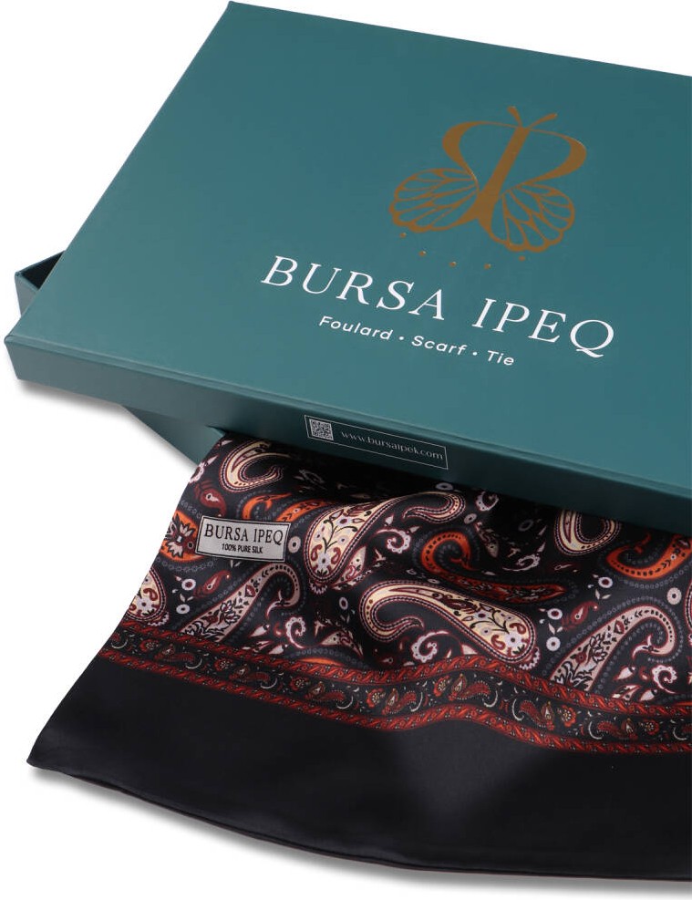 Bursa İpek Erkekler İçin Taba Renkli Ipek Kaşkol Özgün Deseniyle 25x160 cm Kullanım Kolaylığı Sunar görsel 3