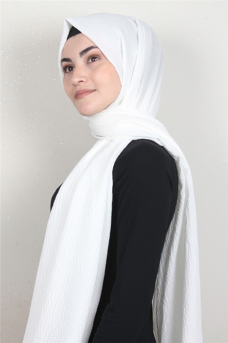 Modakaşmir Mio Şal 2726-11 Beyaz