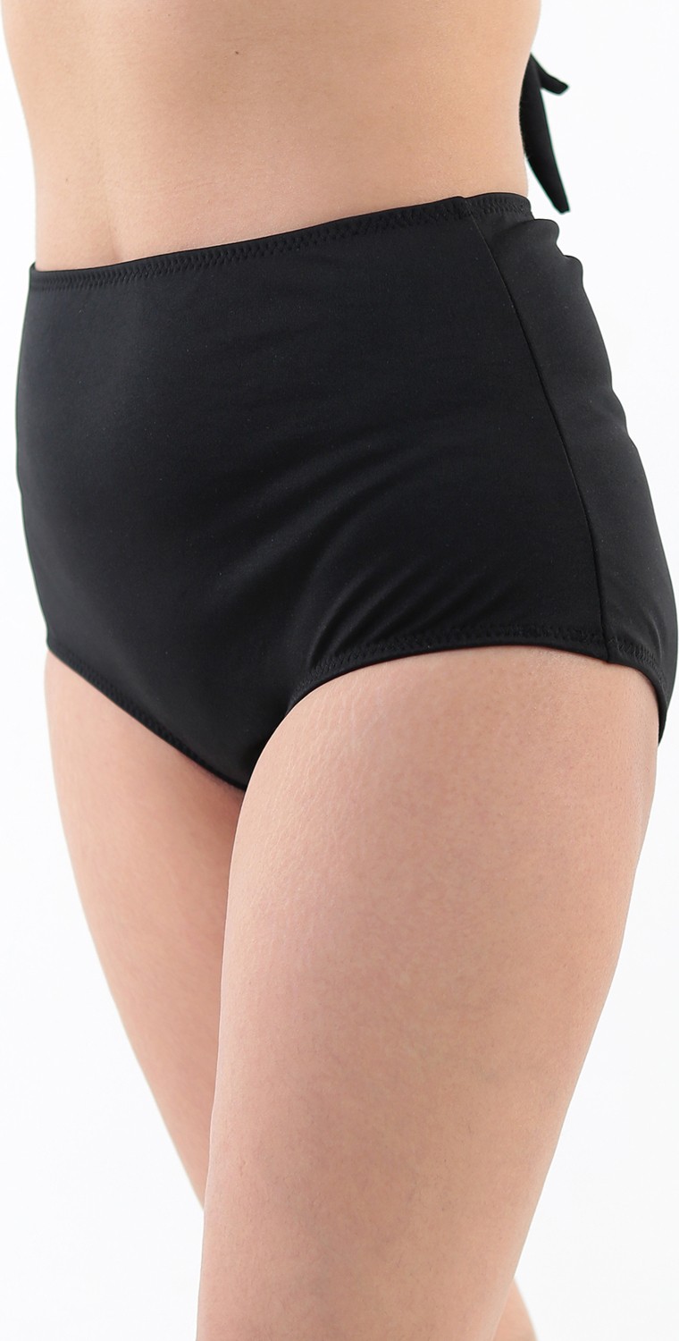 Sea Queen Kadın Büyük Beden Yüksek Bel Toparlayıcı Likralı Kumaş Bikini Altı görsel 5