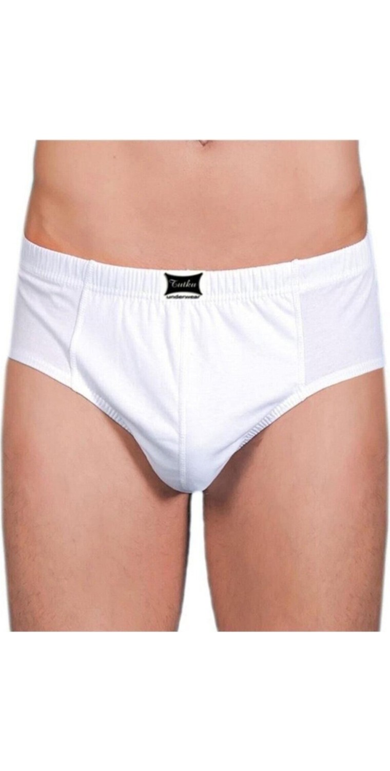 Tutku Erkek Siyah Iç Çamaşır Penye Kom %100 Pamuk 6'lı Külot Slip görsel 2