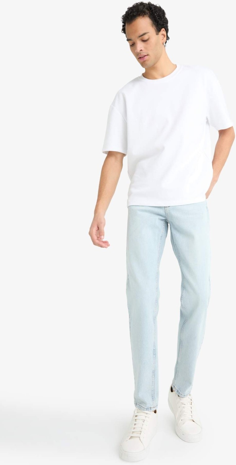 DeFacto Slim Tapered Fit Normal Bel Daralan Paça Jean Pantolon F2324AX25AU görsel 3