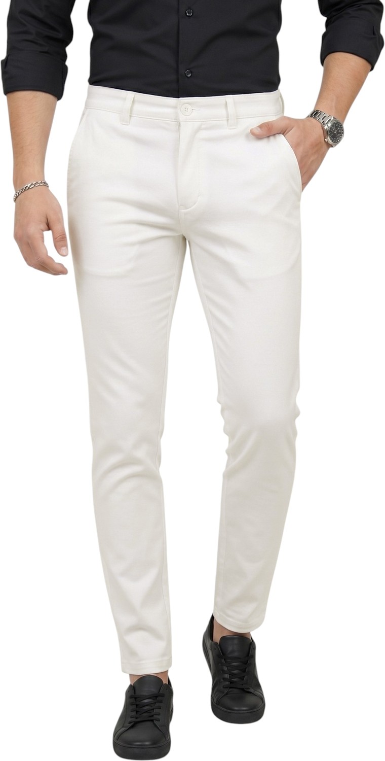 Deepsea Erkek Koyu Lacivert Modern Fit Likralı Kumaş Pantolon Günlük & Ofis Kullanımı 2602020