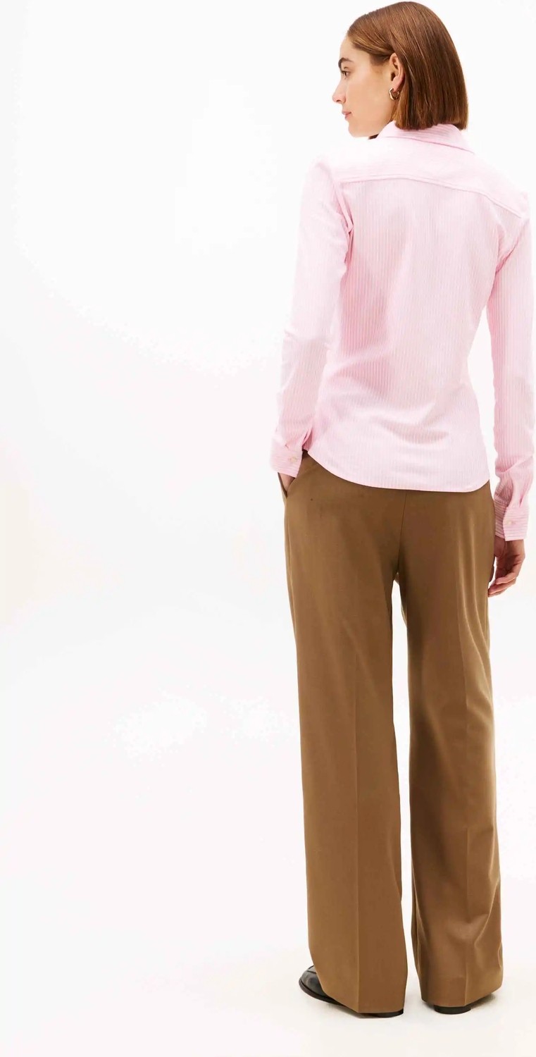 Tommy Hilfiger Kadın Pembe Tommy Hilfiger 1985 Slım Pıque Btn, 0d7 Pembe Kadın Gömlek