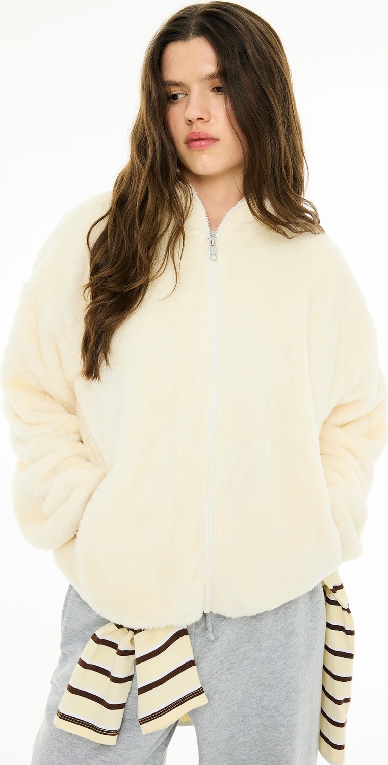 DeFacto Loose Fit Yarım Fermuarlı Polar Hırka H7859AX26WN görsel 8