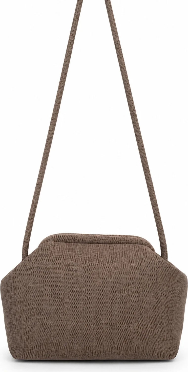 Heybes Kadın Kahverengi Askılı Clutch Portföy El Çantası