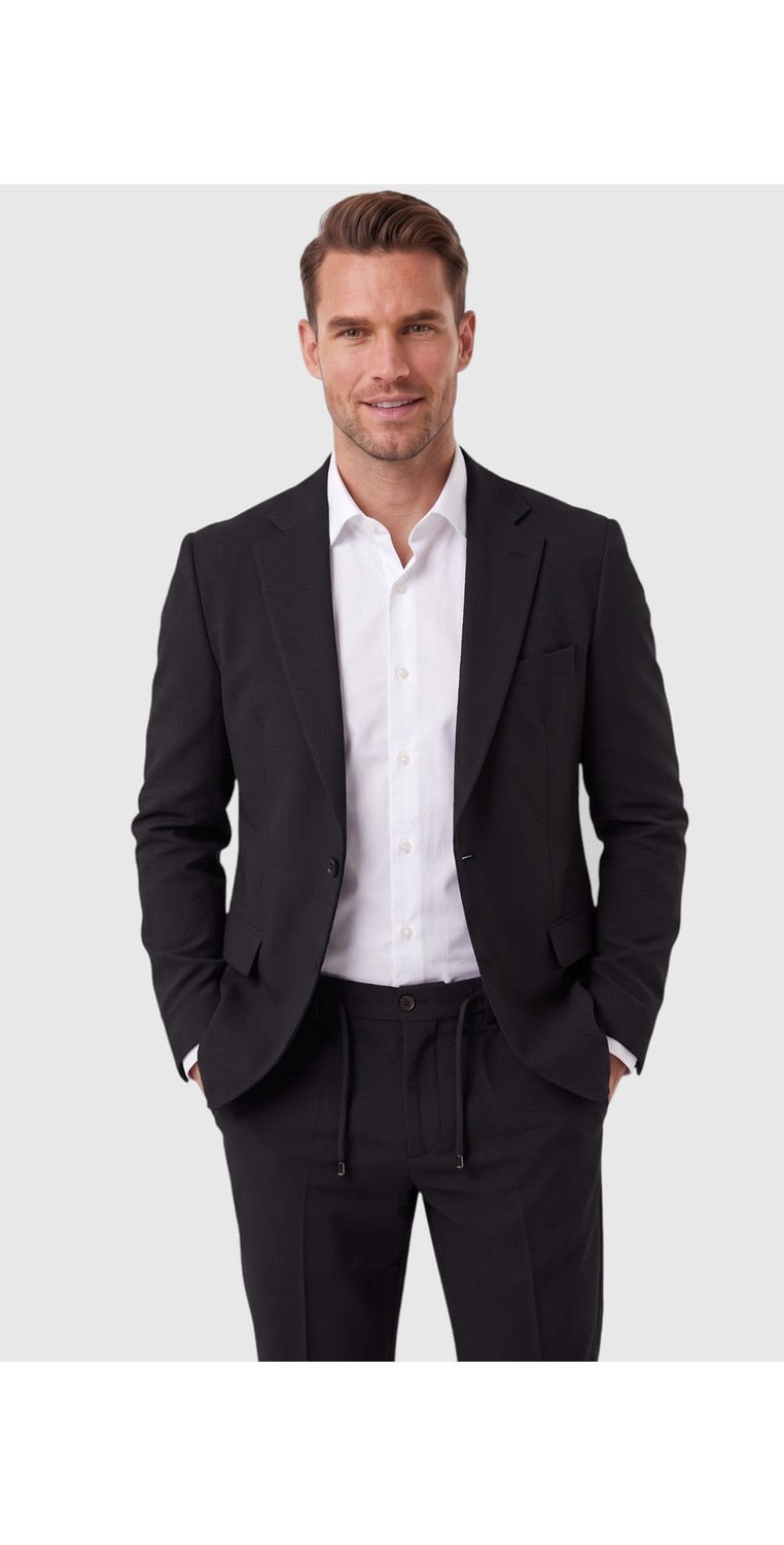Deepsea Erkek Bej Slim Fit Likralı Gofre Kumaş Takım Elbise Ipli Lastikli Pantolon 2602326 görsel 3