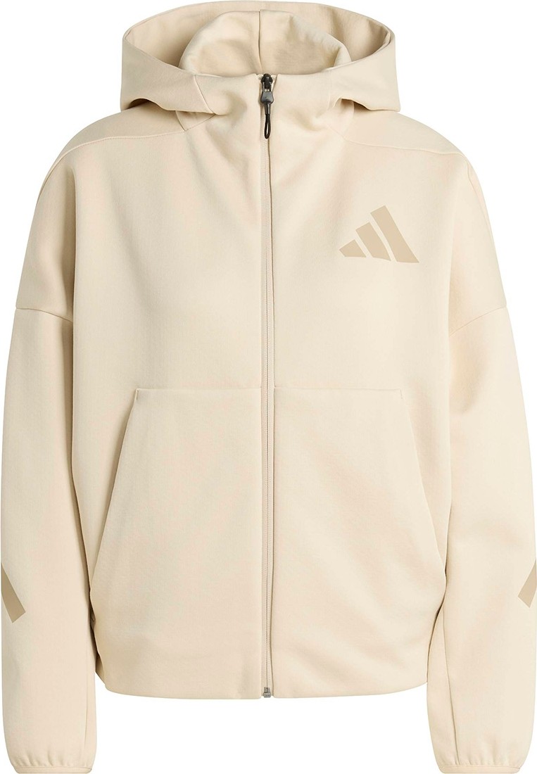 adidas Z.N.E. Full-Zip Kapüşonlu Kadın Bej Günlük Stil Eşofman Üstü KE4746 görsel 6