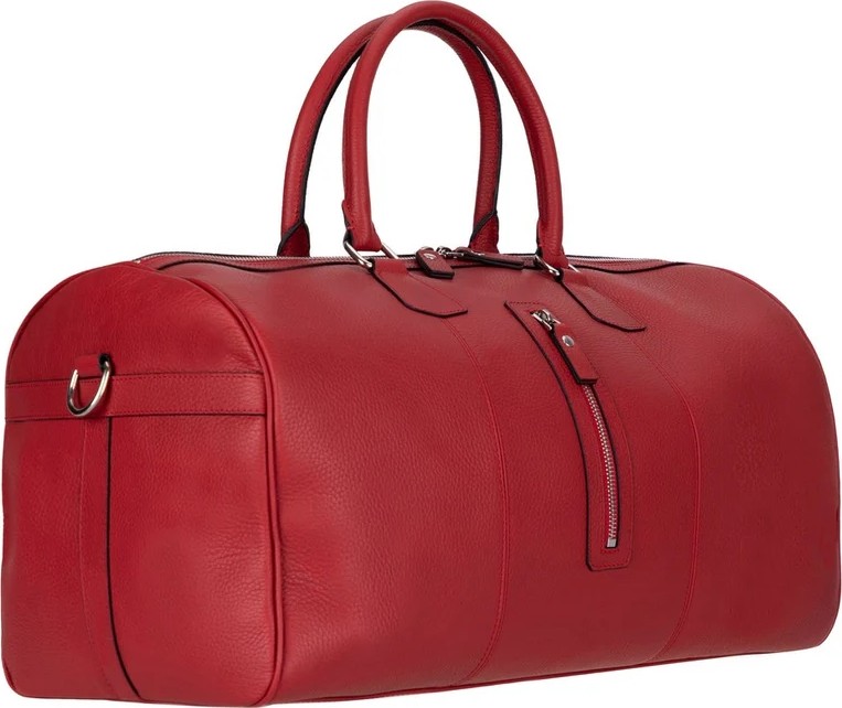 BloominBag Bloomvoyager Roma Rouge Hakiki Deri Duffle Unisex Seyahat & Hafta Sonu Çantası