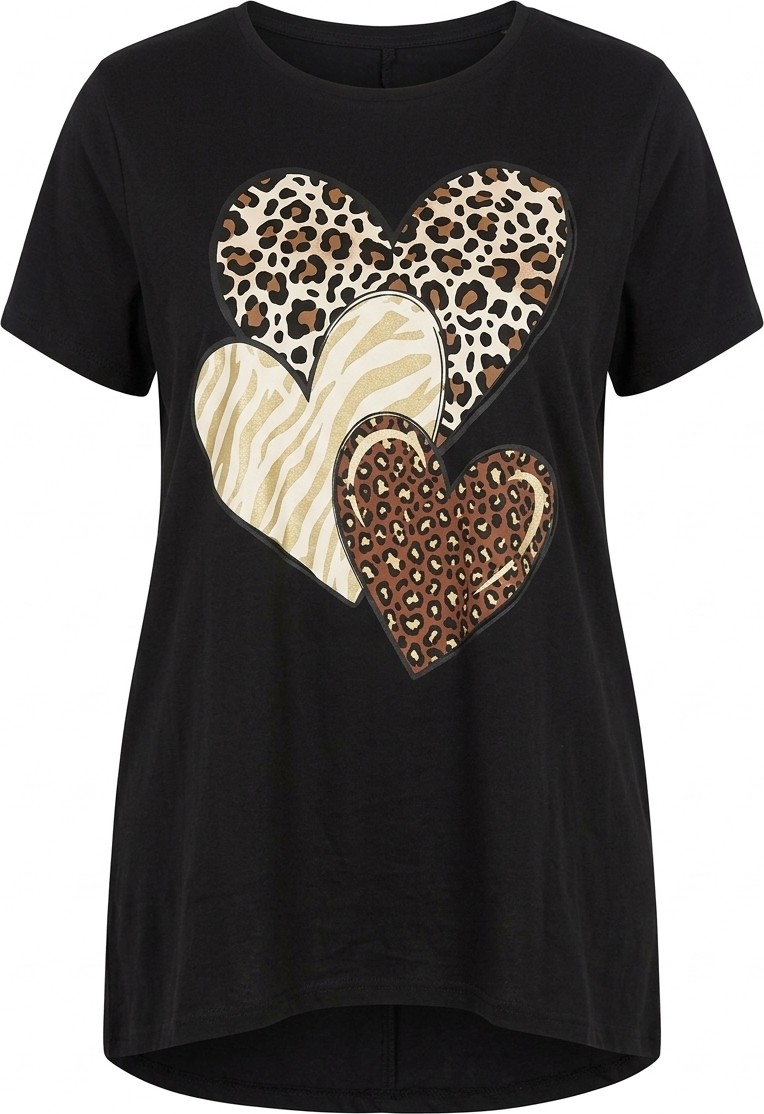 Stil Diva Bisiklet Yaka Kısa Kollu Baskılı Esnek Kumaşlı T-Shirt görsel 5