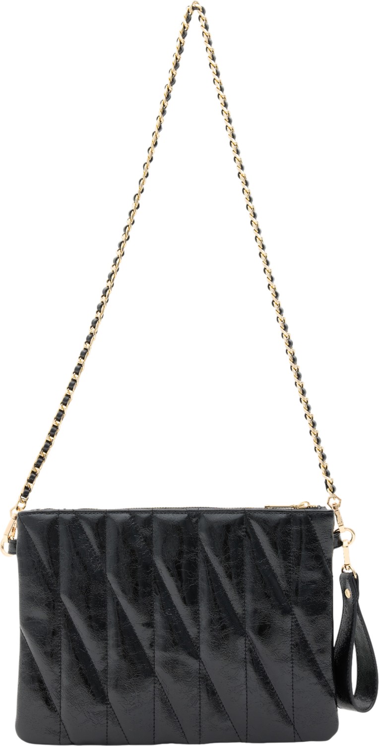 Santini Çanta Kadın Kapitone El Çantası Omuz Çantası ve Çapraz Çanta Clutch Çanta Zincir Askılı, Mila Clutch Quilted görsel 4