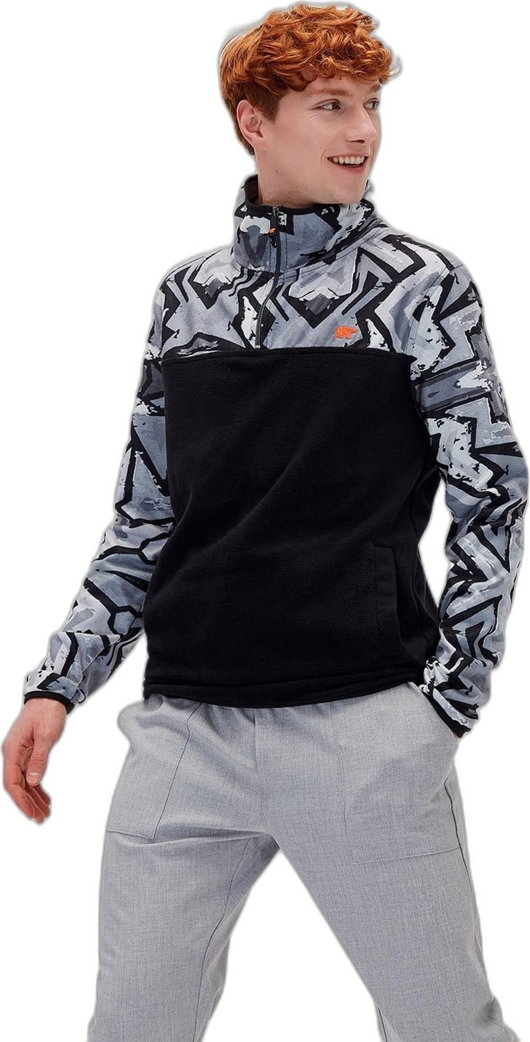 Die Grup Bad Bear 21.02.21.007 Half-Zip Siyah Erkek Sweatshirt