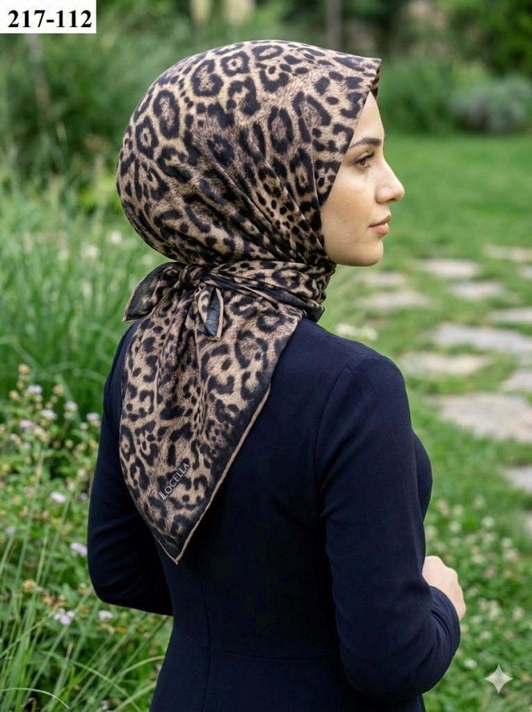 Lo'cella Soft Pamuk Eşarp (Leopar Desen) 217-112