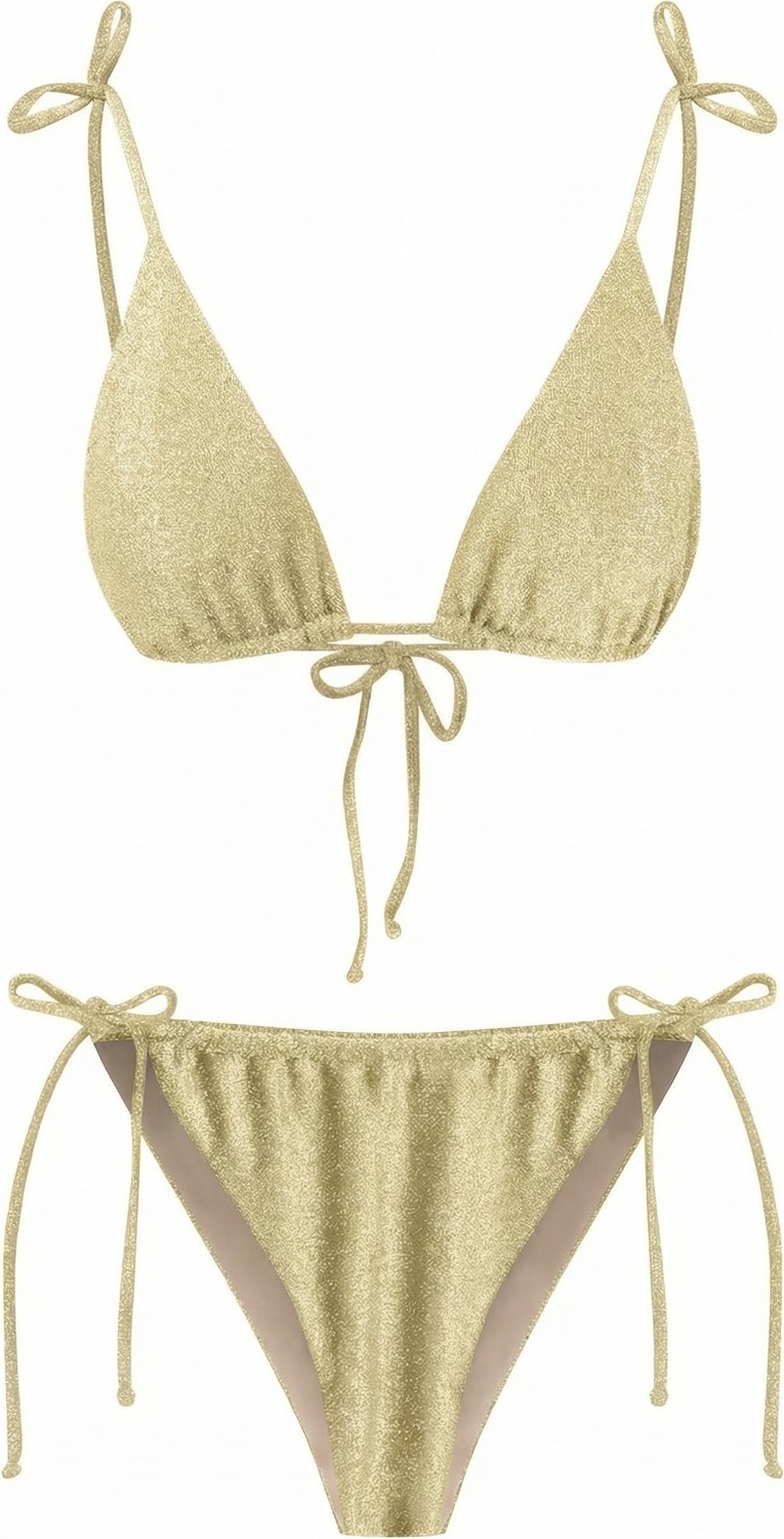 Aquella Lurex Vizon Üçgen Bikini Takım