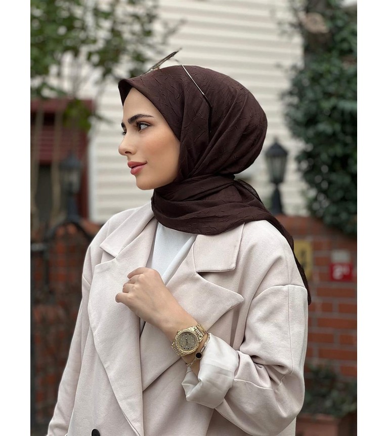 Güneş Bambu Kraş Eşarp (Tesettür Giyim, %100 Pamuk, Hafif, Rahat, Şık, Yüksek Kalite, Uygun Fiyat, Hijab, Shawl, Scarf, Lux, Original) görsel 2