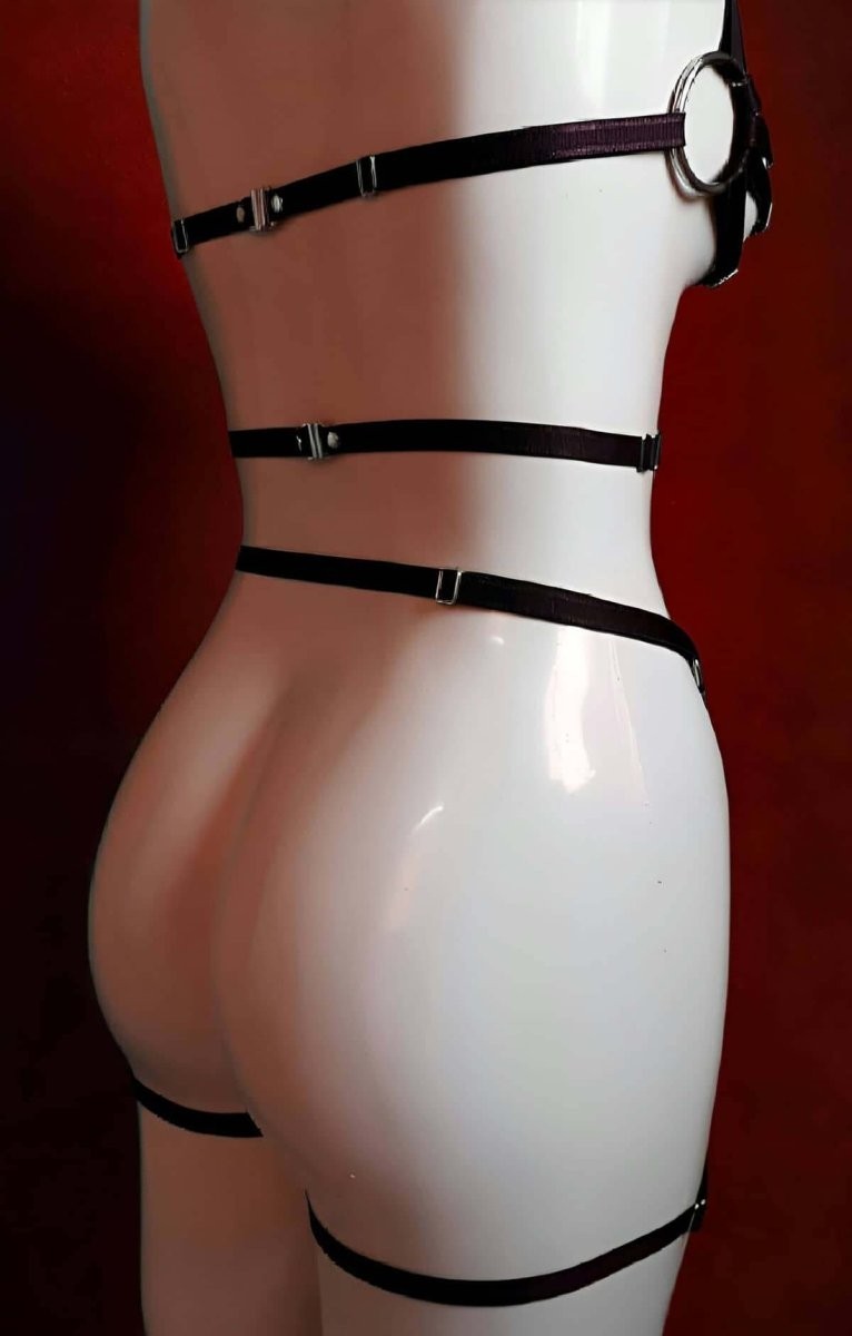 Hace Bazaar Lastik Seksi Jartiyer Harness - Kadın Erotik Giyim - Bayan Lastik Iç Giyim - BRF568 görsel 4