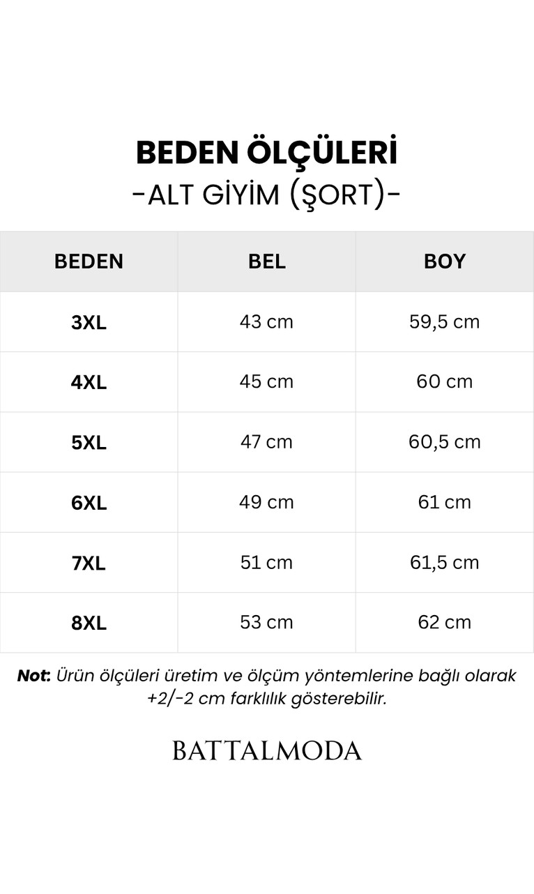 Battal Moda Battalmoda Erkek Büyük Beden Antrasit Iki Iplik Cep Fermuarlı Şort 3xl-4xl-5xl-6xl-7xl-8xl görsel 6