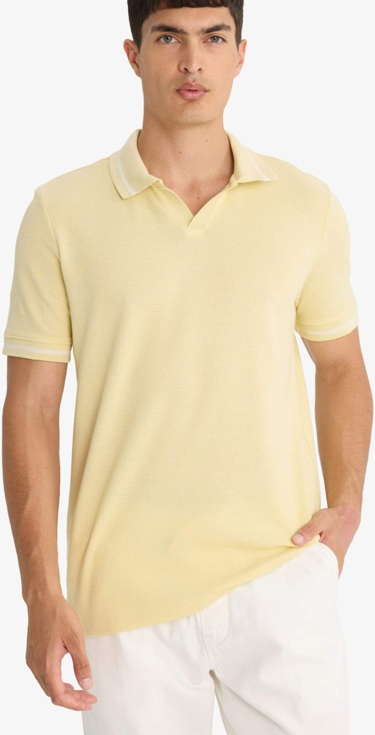DeFacto Regular Fit Polo Yaka Bubble Kısa Kollu Tişört F6265AX25SM görsel 7