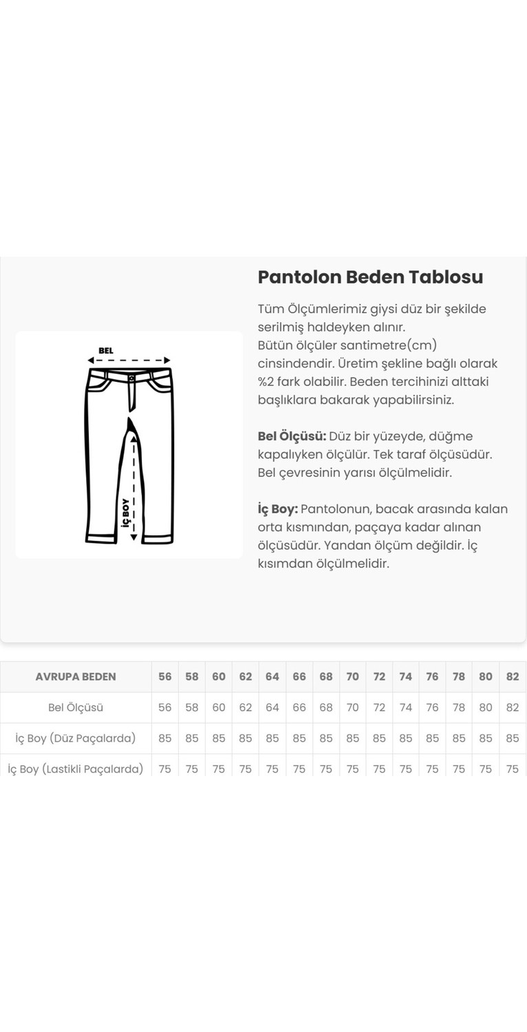 ModeXL Büyük Beden Erkek Pantolon Kot Black 21920 Siyah görsel 8