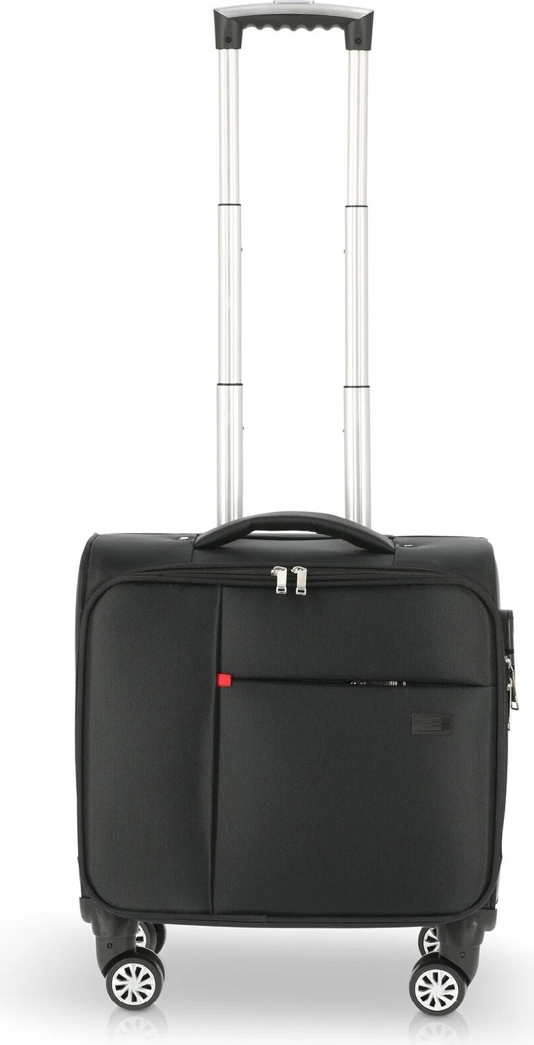 Pilot Valiz Küçük Boy Valiz Kabin Valiz 4 Teker Valiz Laptop Gözlü 45X40X25CM Siyah görsel 3