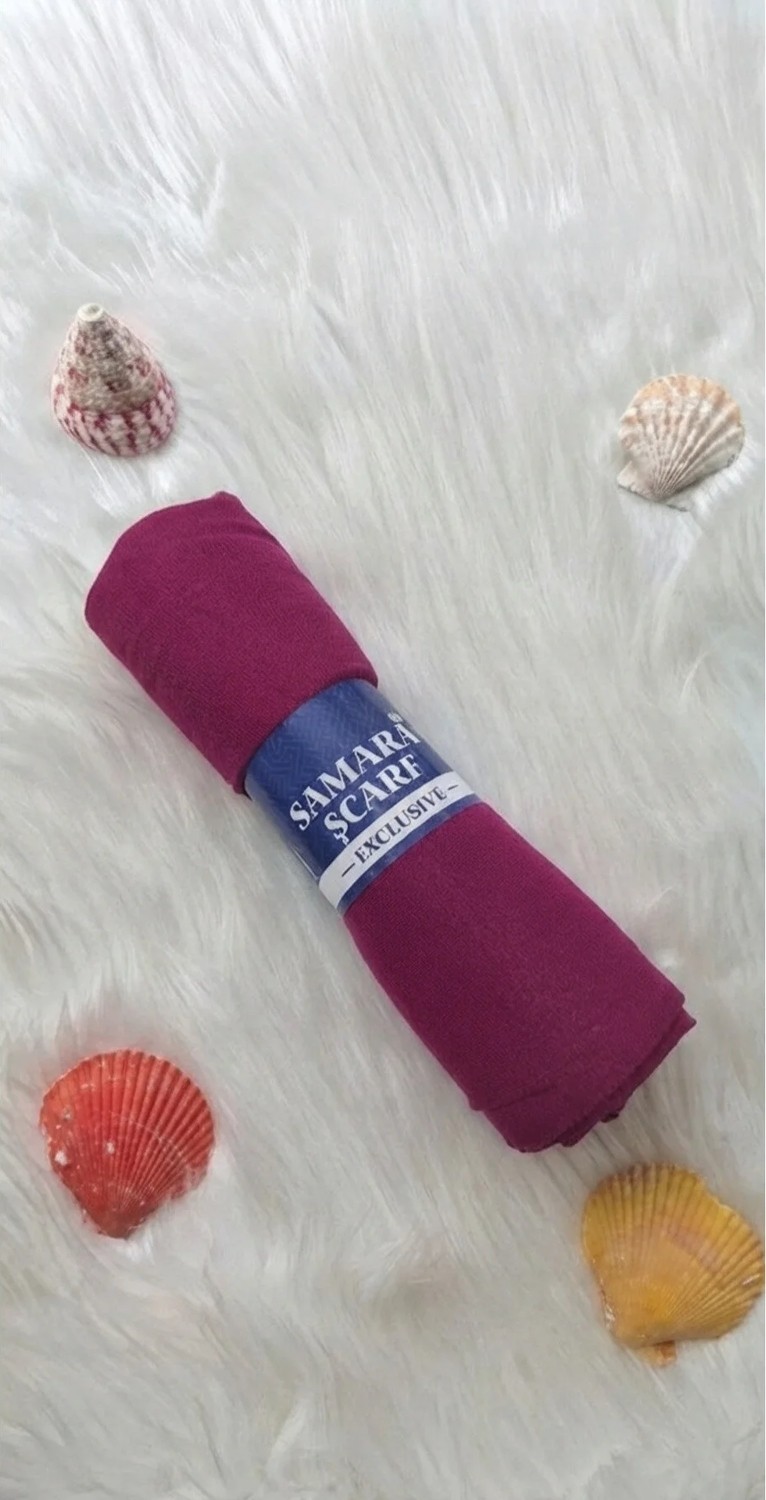 Samara Scarf Luxury Penye Şal - Kadın Tesettür Jersey Hijab Lycra Shawl görsel 2
