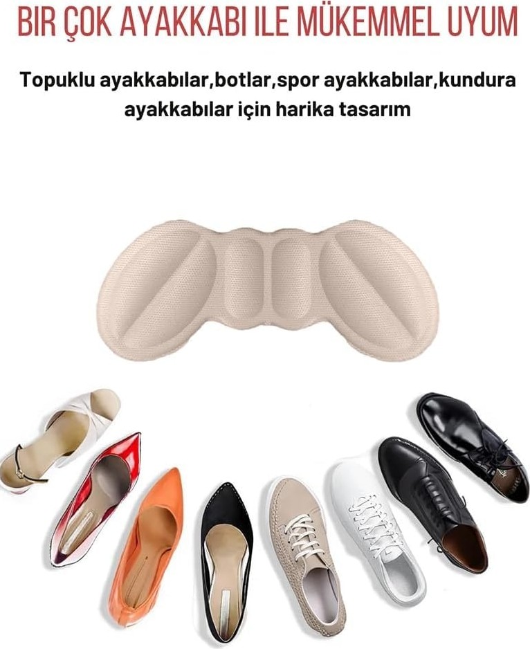 1001 Yapışkanlı Ayakkabı Topuk Vurma Önleyici ve Daraltma Pedi, 1 Çift Ayakkabı Topuk Koruyucu Apa görsel 5