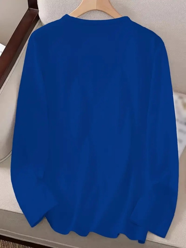 Aesco Kadın Uzun Kollu Bisiklet Yaka Ayçiçeği Desenli Viskon Bluz görsel 4