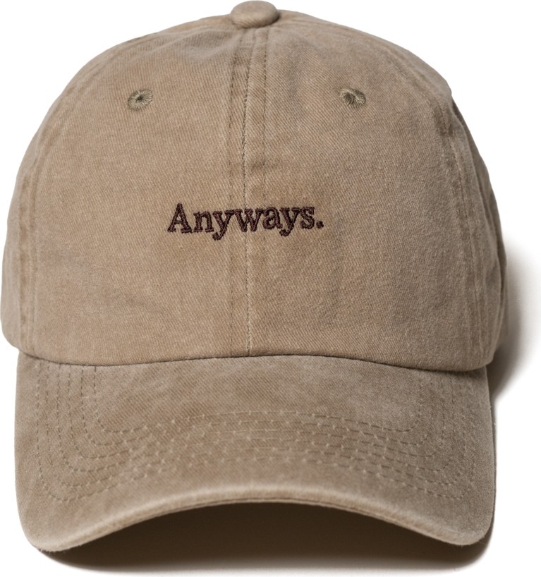 Nome Studio Nakışlı Bej Şapka Anyways Minimal Streetwear ve Kahve Yazı Nakışlı Pamuklu Şapka