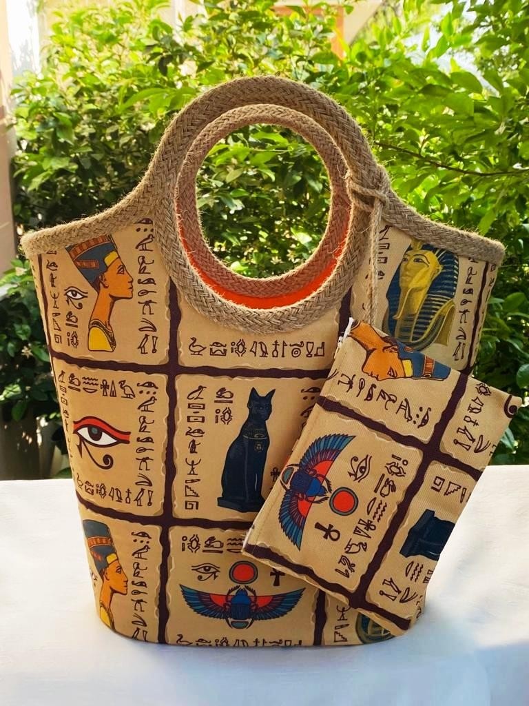 Çanta Tasarımcısı Plaj Çantası Etnik Mısır