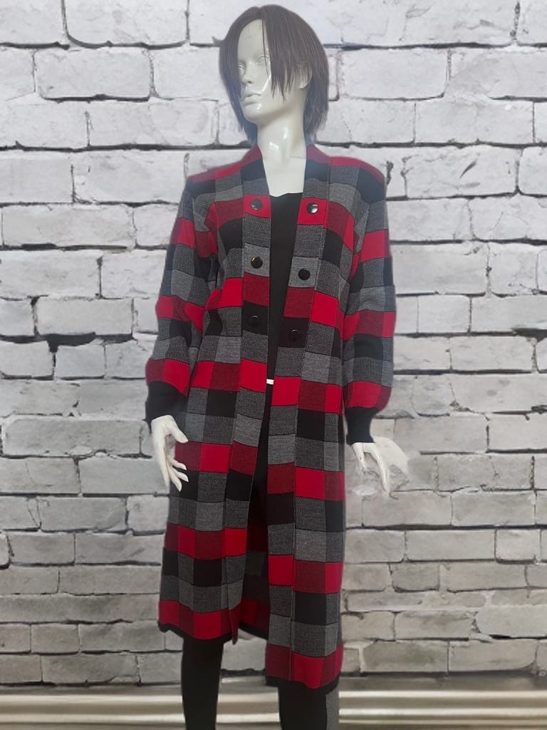 Çalıkuşu Triko Çalıkuşu Kareli Pike Örgü Hırka M2368 görsel 5