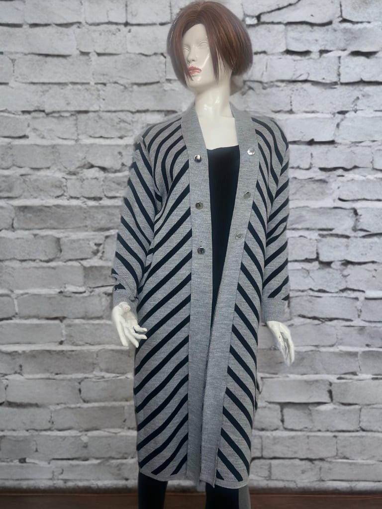 Çalıkuşu Triko Çizgili Pike Hırka M2371 görsel 2