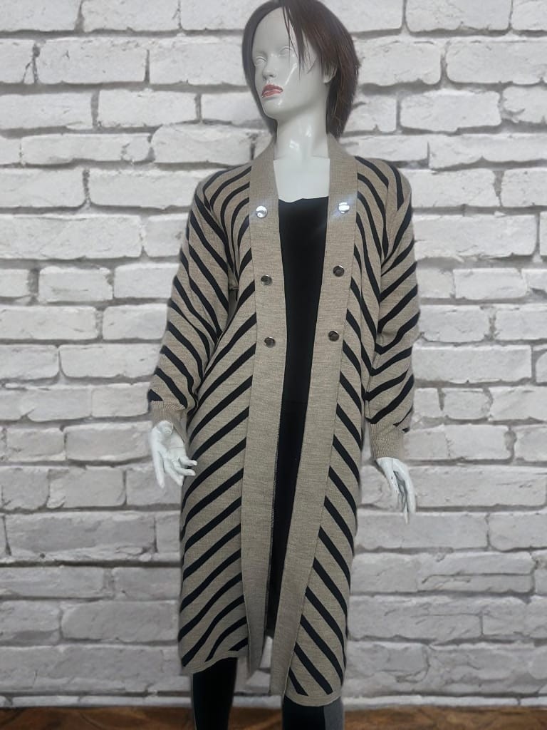 Çalıkuşu Triko Çizgili Pike Hırka M2371 görsel 3