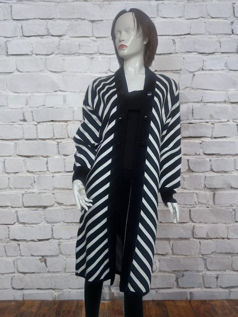 Çalıkuşu Triko Çizgili Pike Hırka M2371 görsel 4