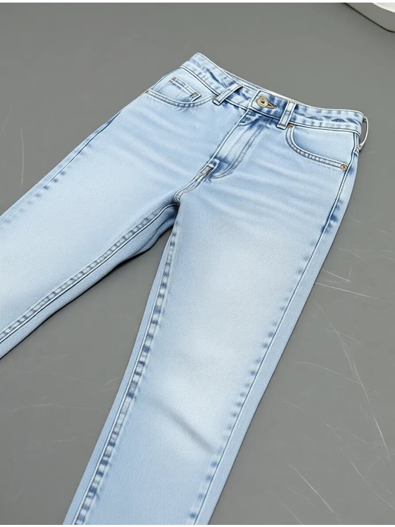 Hlt Jeans Mavi Yıpratma Kadın Likralı Mom Jean Yüksek Bel Esnek Kot Pantolon ANNA-MAVİYPT görsel 8