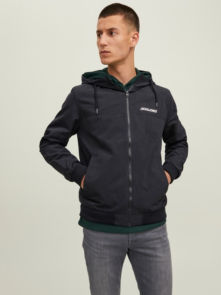 Jack & Jones Jack Jones Erkek Kapüşonlu Bomber Ceket Mont 12200208