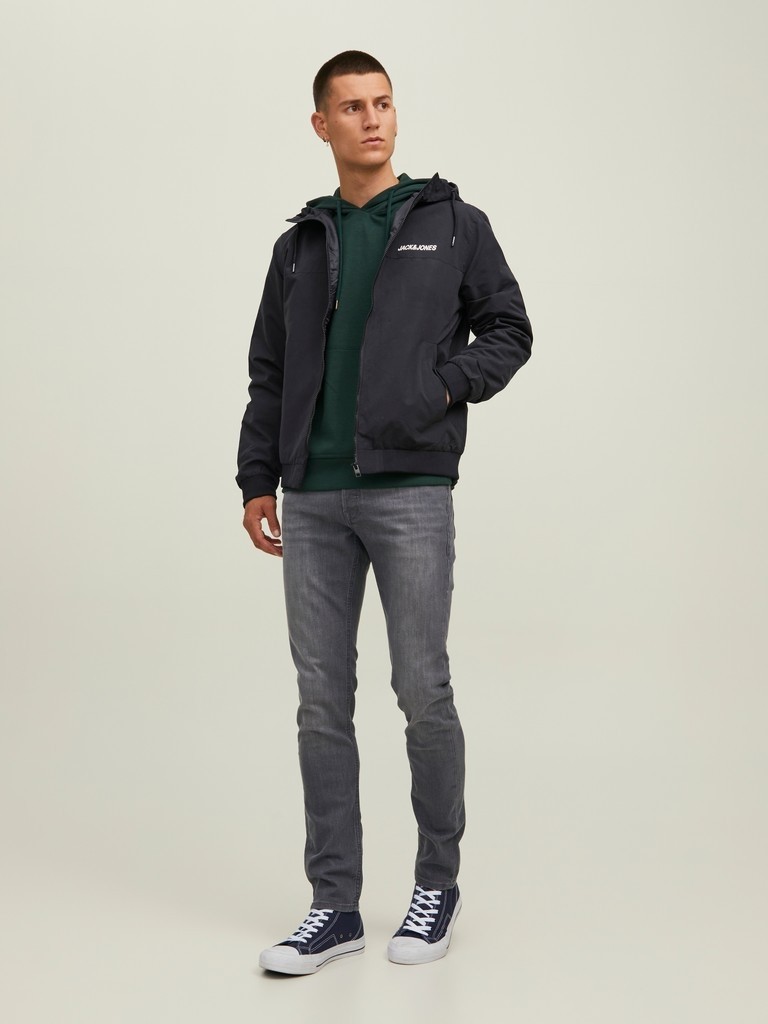 Jack & Jones Jack Jones Erkek Kapüşonlu Bomber Ceket Mont 12200208 görsel 2